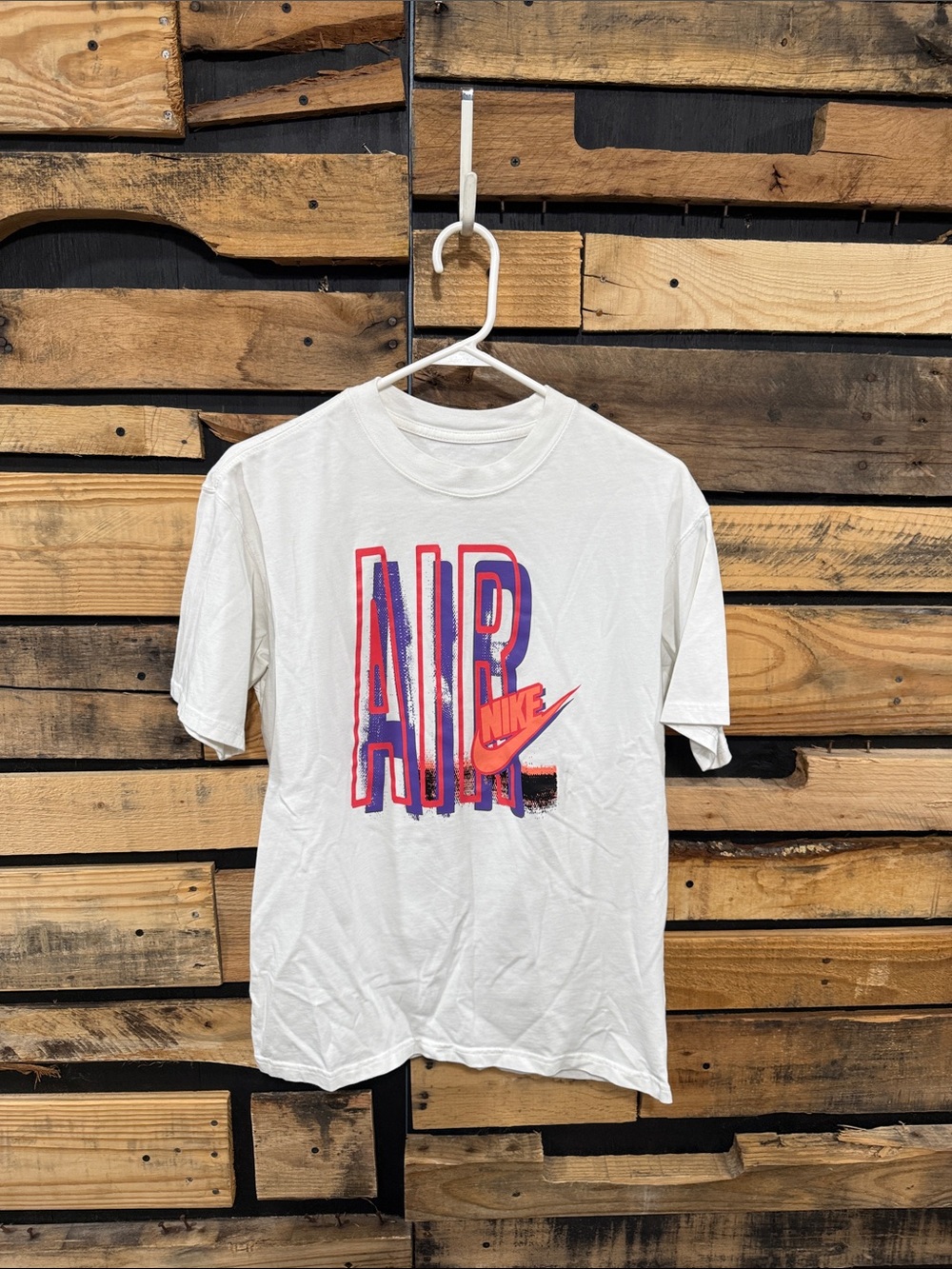 NIKE Air Logo Reissue T-Shirt White Red Purple Max Retro 90's Loose Size Small